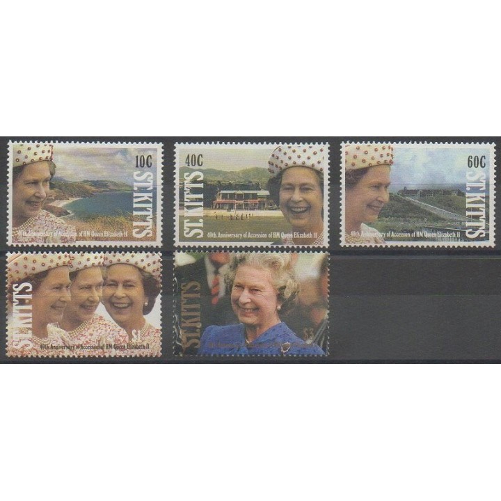 Buy this set of stamps of Saint-Christophe of the year 1992 (Nb 751/755).