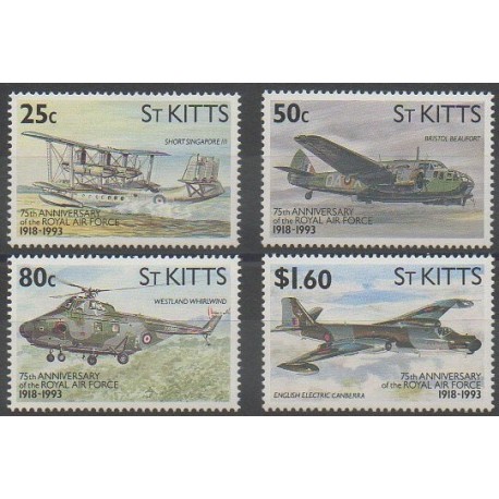 Saint-Christophe - 1993 - Nb 770/773 - Military history - Planes - Helicopters
