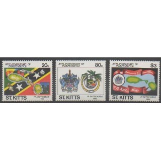 Acheter cette série de timbres de Saint-Christophe de l'année 1993 (No 784/786).