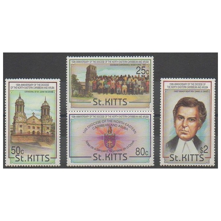 Buy this set of stamps of Saint-Christophe of the year 1993 (Nb 774/777).