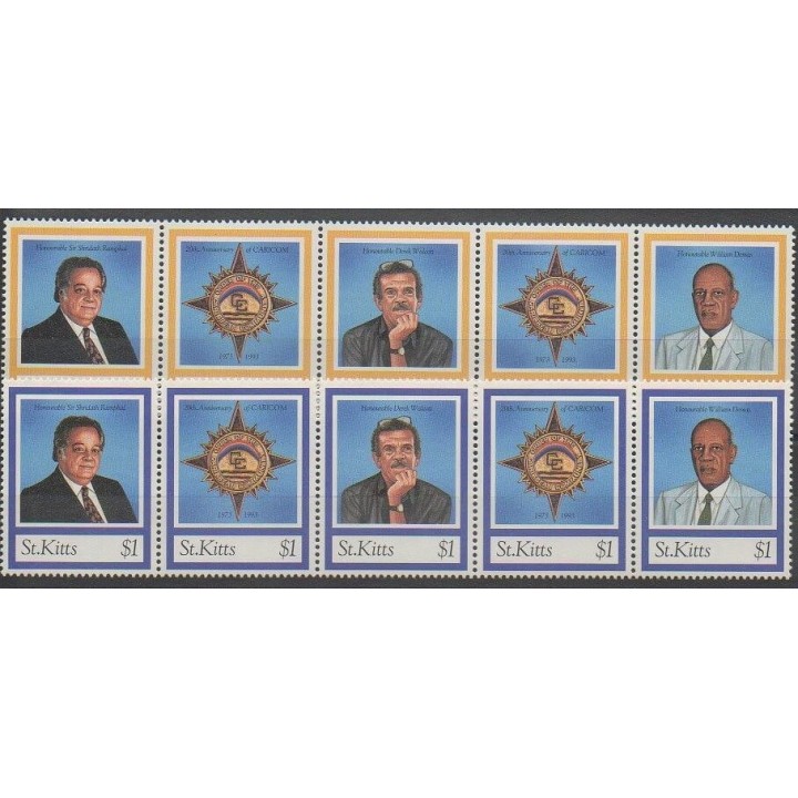 Acheter cette série de timbres de Saint-Christophe de l'année 1994 (No 800/807).