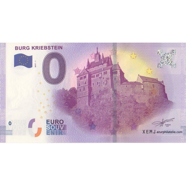 Billet souvenir touristique - 2017-1 - Burg Kriebstein - (Saxe)