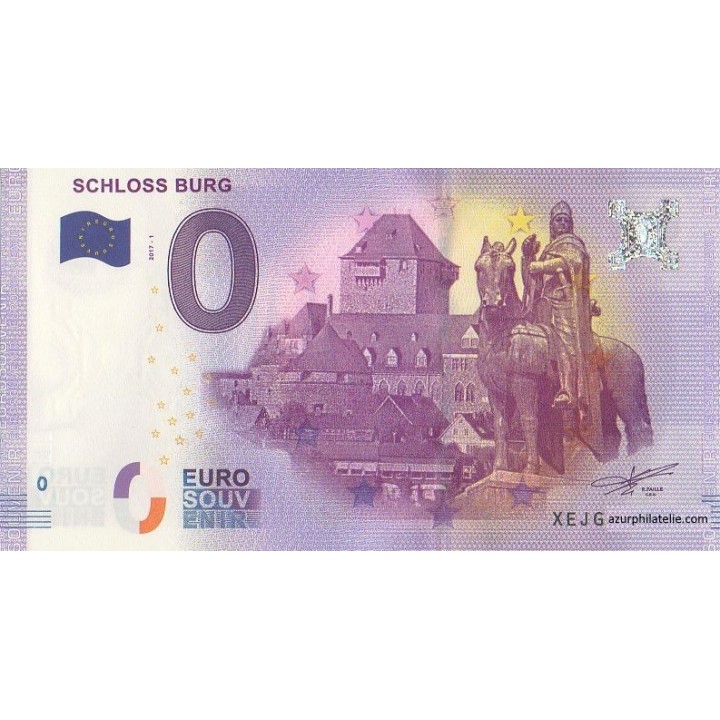 Billet souvenir touristique - 2017 - Schloss Burg - 1 - (Rhénanie-du-Nord-Westphalie)