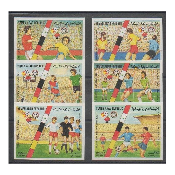 Buy these stamps of the Yemen Arab Republic of the year 1982 (Nb PA202/PA207 ND).