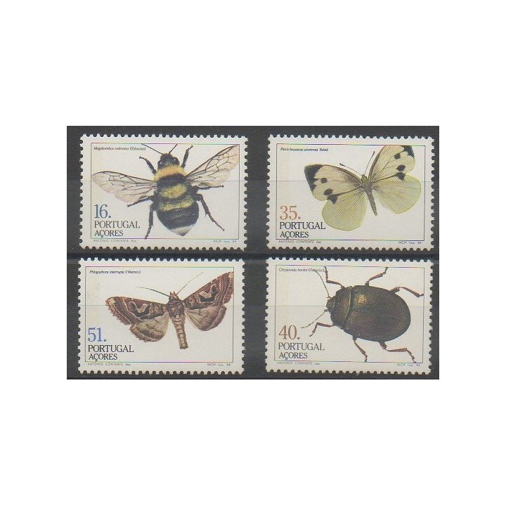 Buy this set of stamps of Portugal (Azores) of the year 1984 (Nb 354/357).