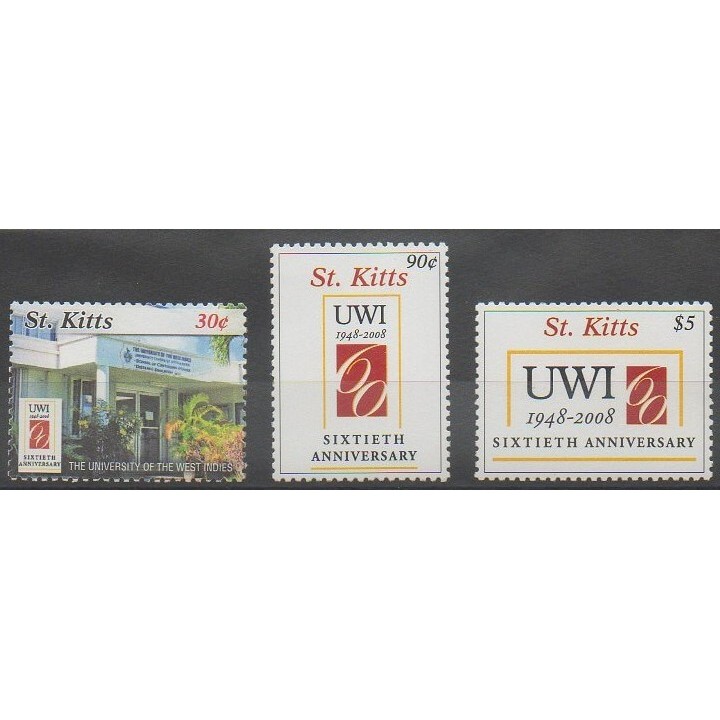 Acheter cette série de timbres de Saint-Christophe de l'année 2008 (No 1355/1357).