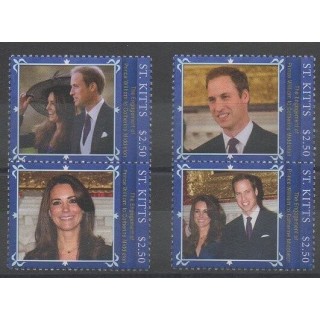 Acheter cette série de timbres de Saint-Christophe de l'année 2011 (No 1544/1547).