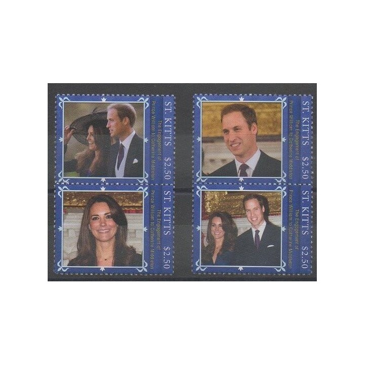Acheter cette série de timbres de Saint-Christophe de l'année 2011 (No 1544/1547).