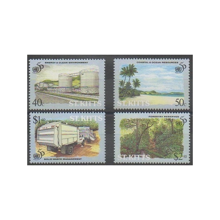 Acheter cette série de timbres de Saint-Christophe de l'année 1995 (No 828/831).