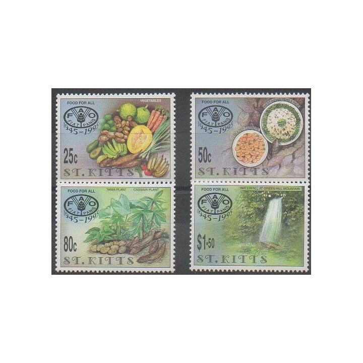 Acheter cette série de timbres de Saint-Christophe de l'année 1995 (No 832/835).