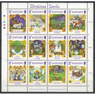 Timbres - Thème Noël - Guernesey - 1986- No 375/386