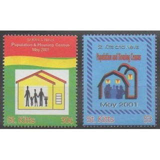 Buy this set of stamps of Saint-Christophe of the year 2001 (Nb 983/984).