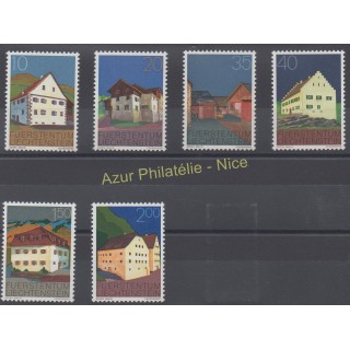 Timbres - Thème monuments - Liechtenstein - 1978 - No 641/646