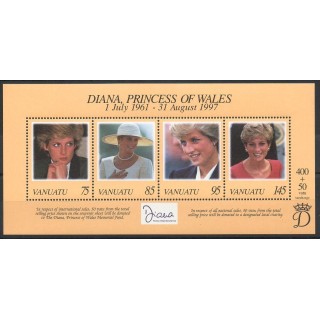 Timbres - Thème royauté - Vanuatu - 1998- No BF 31
