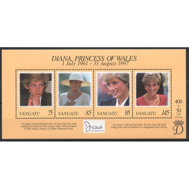 Timbres - Thème royauté - Vanuatu - 1998- No BF 31