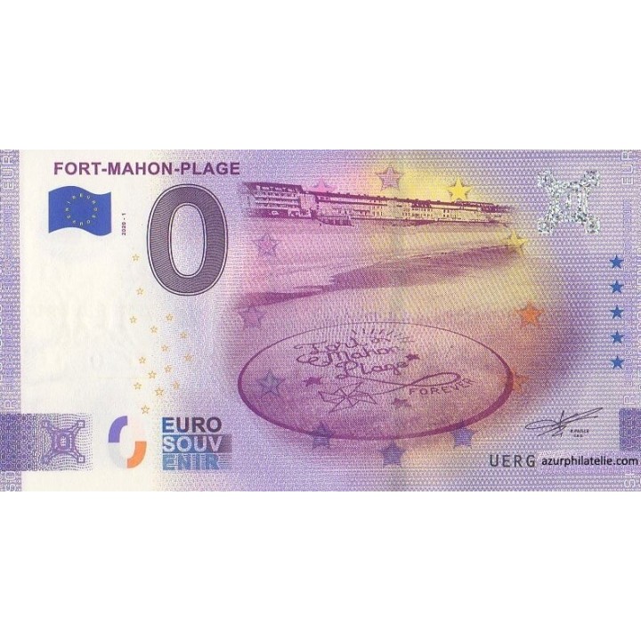 Billet souvenir touristique - 2020-1 - Fort-Mahon-Plage - (Somme)