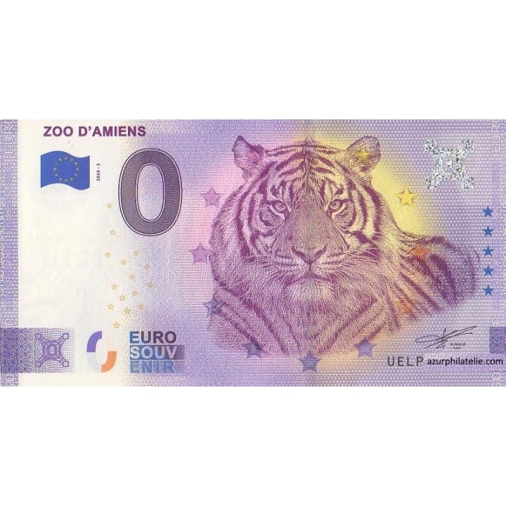 Billet souvenir touristique - 2020-2 - Zoo d'Amiens - (Somme)