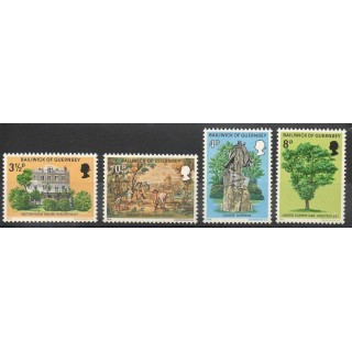 Timbres - Thème Littérature - Guernesey - 1975- No 116/119