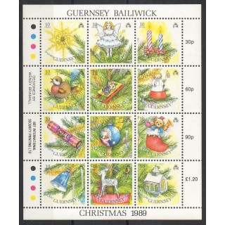 Timbres - Thème Noël - Guernesey - 1989- No 472/483