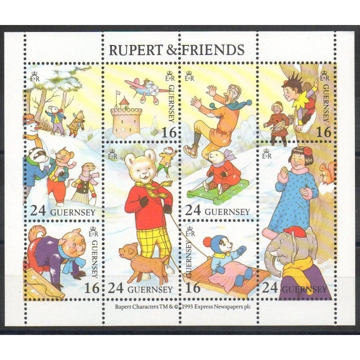 Timbres - Thème dessins animés - bd - Guernesey - 1993- No BF 23