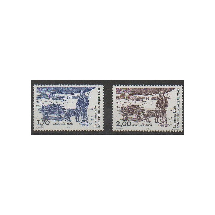 Acheter cette série de timbres de Saint-Pierre et Miquelon de l'année 2000 (No 711/712).