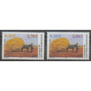 Acheter cette série de timbres de Saint-Pierre et Miquelon de l'année 2001 (No 741/742).
