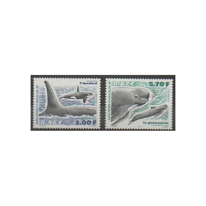 Acheter cette série de timbres de Saint-Pierre et Miquelon de l'année 2001 (No 738/739).