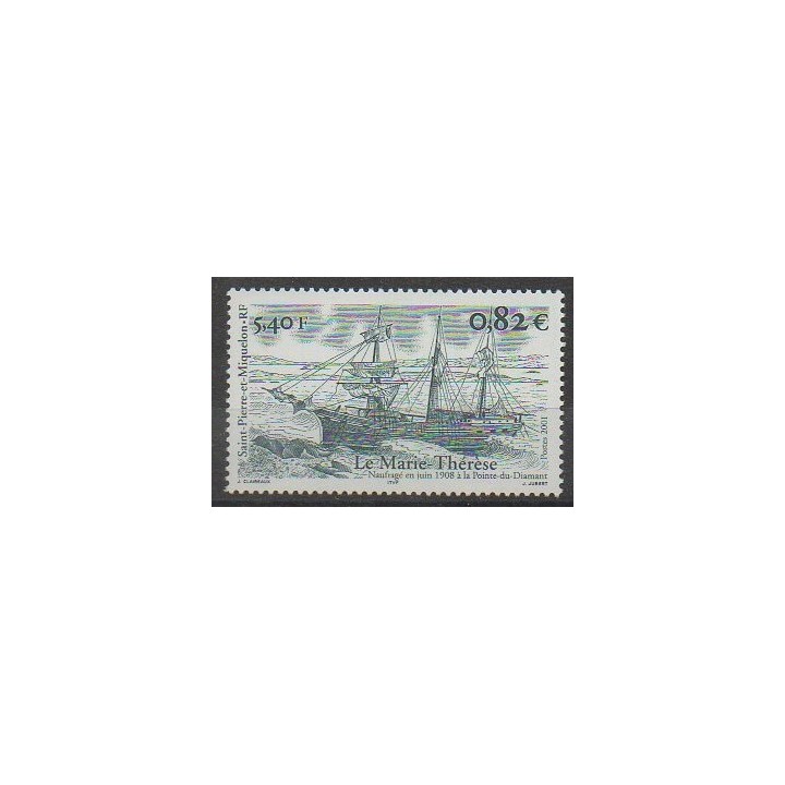 Buy this stamp of Saint-Pierre et Miquelon of the year 2001 (Nb 752).