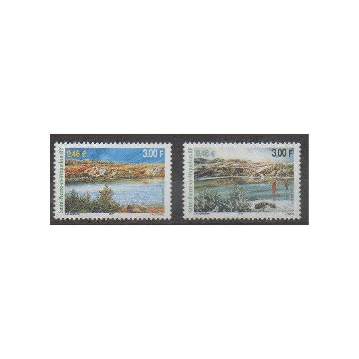 Acheter cette série de timbres de Saint-Pierre et Miquelon de l'année 2001 (No 744/745).