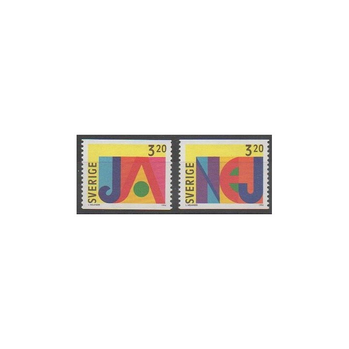 Acheter cette série de timbres de Suède de l'année 1994 (No 1834/1835).