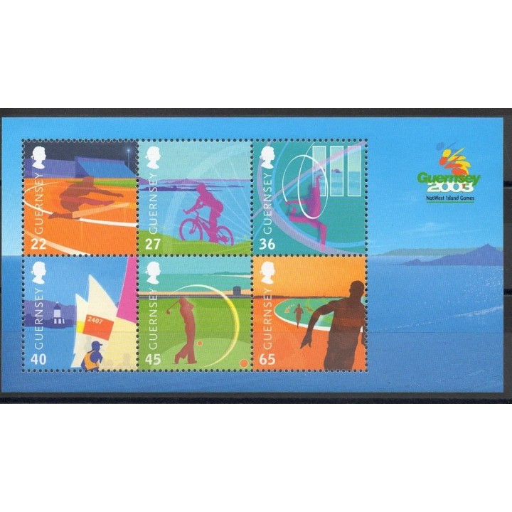 Timbres - Thème sports divers - Guernesey - 2003- No BF 50
