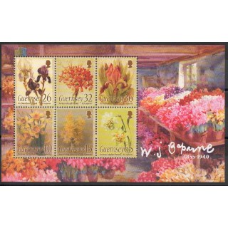 Timbres - Thème fleurs  - Guernesey - 2005- No BF56