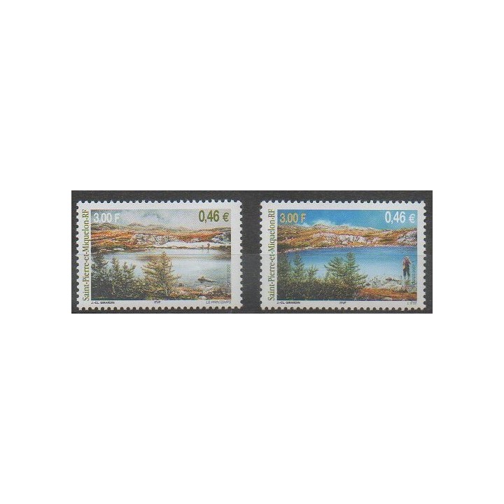 Buy this set of stamps of Saint-Pierre et Miquelon of the year 2001 (Nb 754/755).