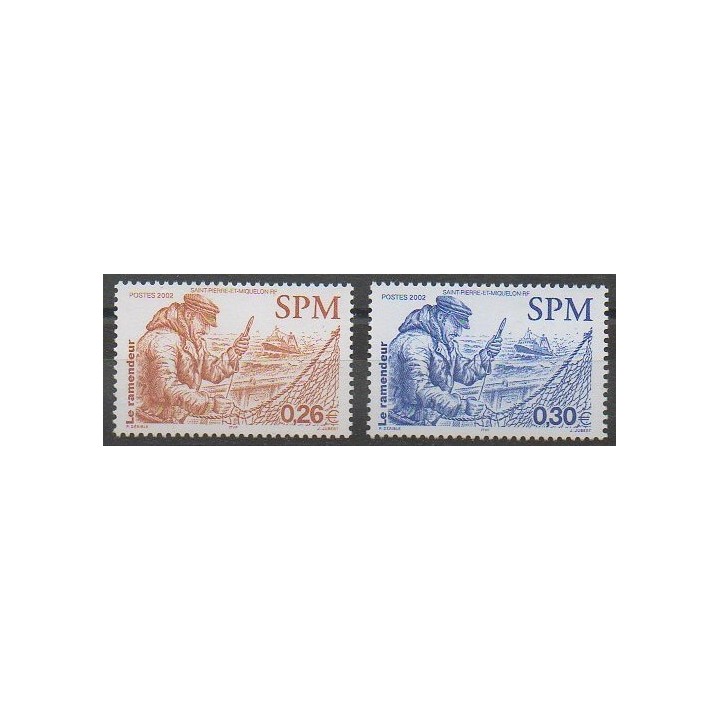 Buy this set of stamps of Saint-Pierre et Miquelon of the year 2002 (Nb 778/779).