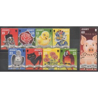 Buy this set of stamps of Jersey of the year 1995 (Nb 673/681).