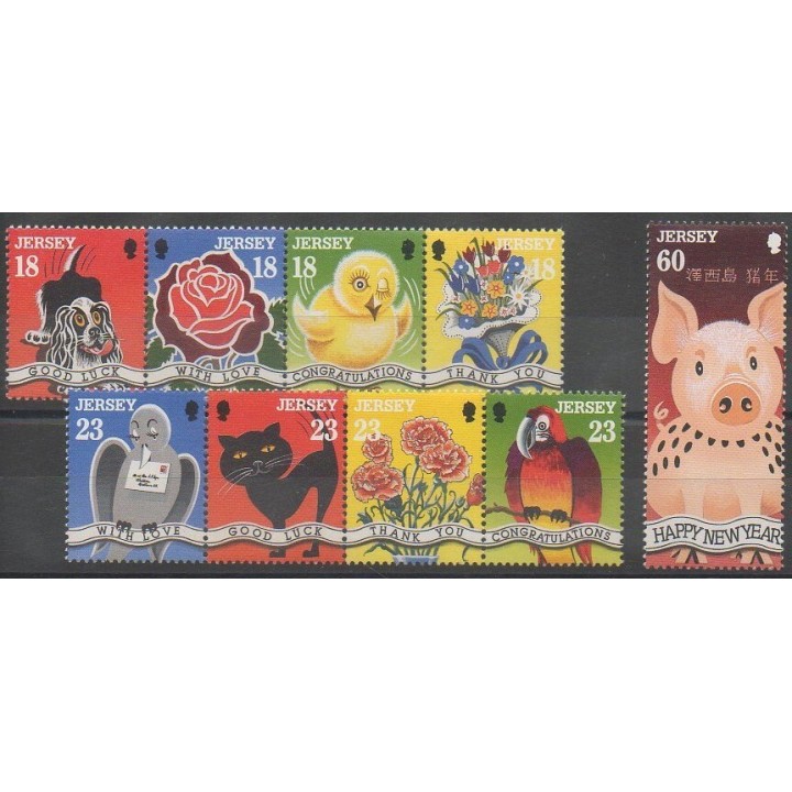 Buy this set of stamps of Jersey of the year 1995 (Nb 673/681).