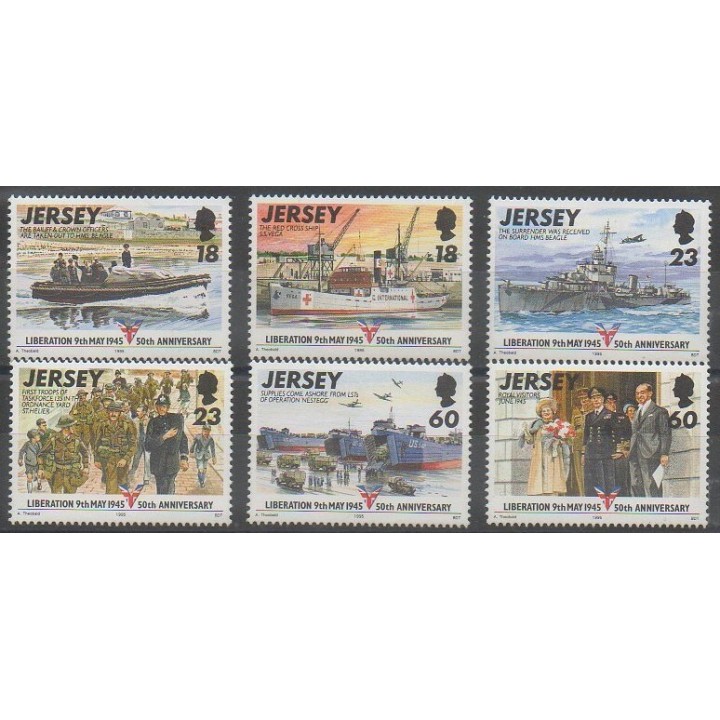 Acheter cette série de timbres de l'île de Jersey de l'année 1995 (No 689/694).