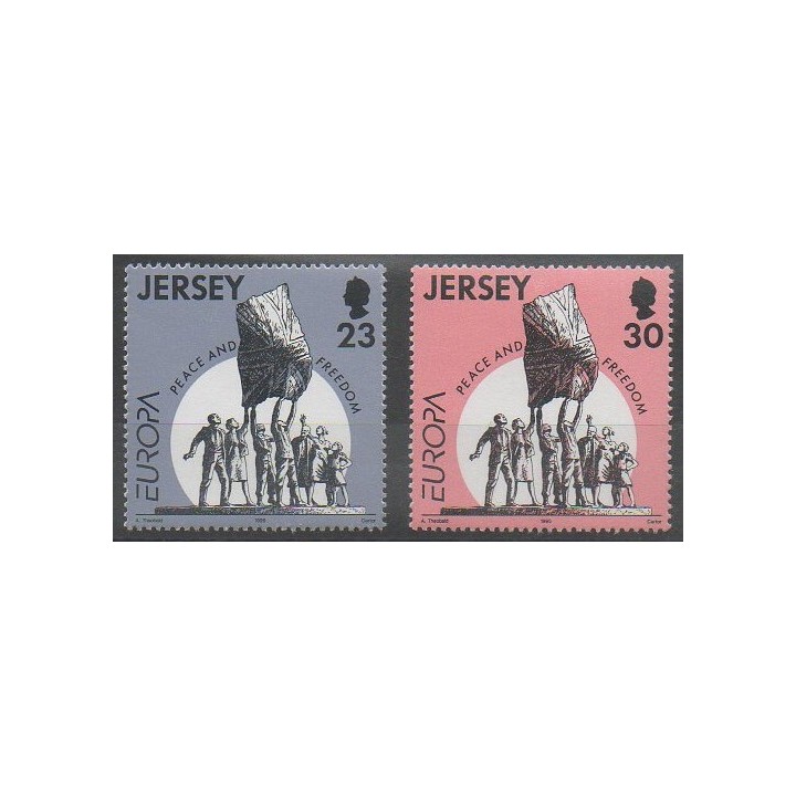 Acheter cette série de timbres de l'île de Jersey de l'année 1995 (No 687/688).