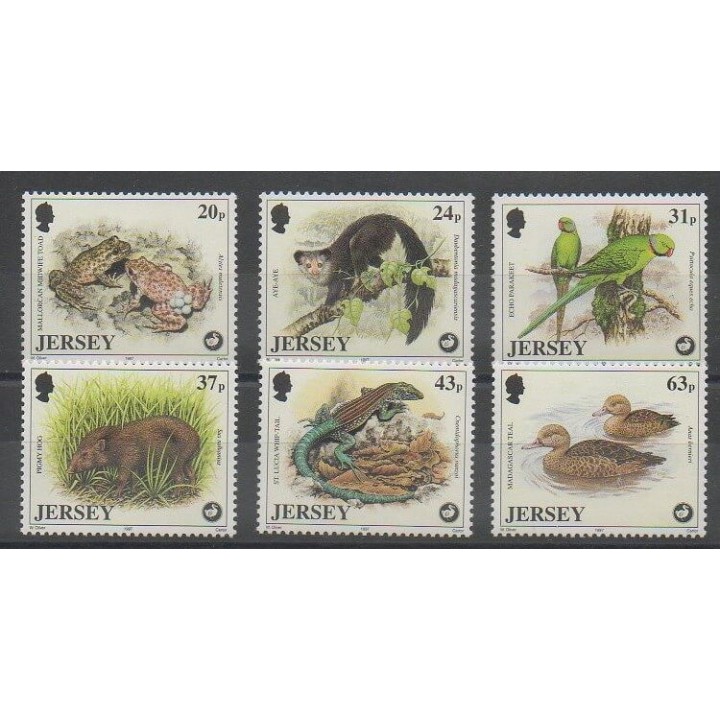 Buy this set of stamps of Jersey of the year 1997 (Nb 787/792).
