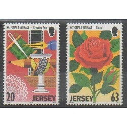 Jersey - 1998 - Nb 814/815 - Flowers - Art