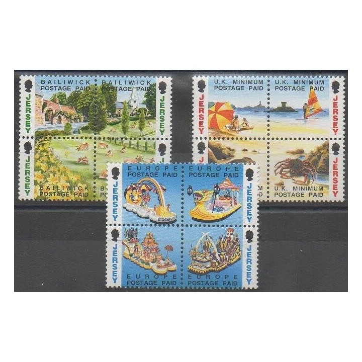 Acheter cette série de timbres de l'île de Jersey de l'année 1993 (No 594/605).