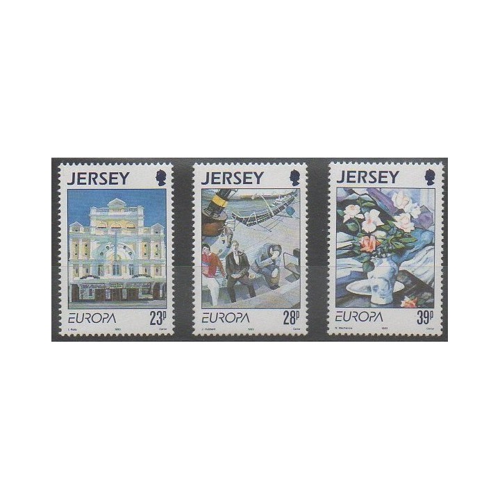 Buy this set of stamps of Jersey of the year 1993 (Nb 606/608).