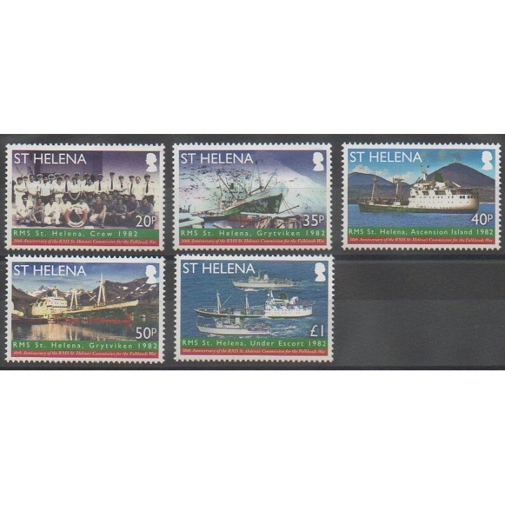 Acheter cette série de timbres de Sainte-Hélène de l'année 2012 (No 1091/1095).