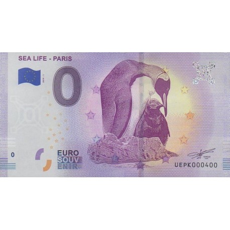 Euro banknote memory - 77 - Sea Life - Paris - 2019-1 - Nb 400