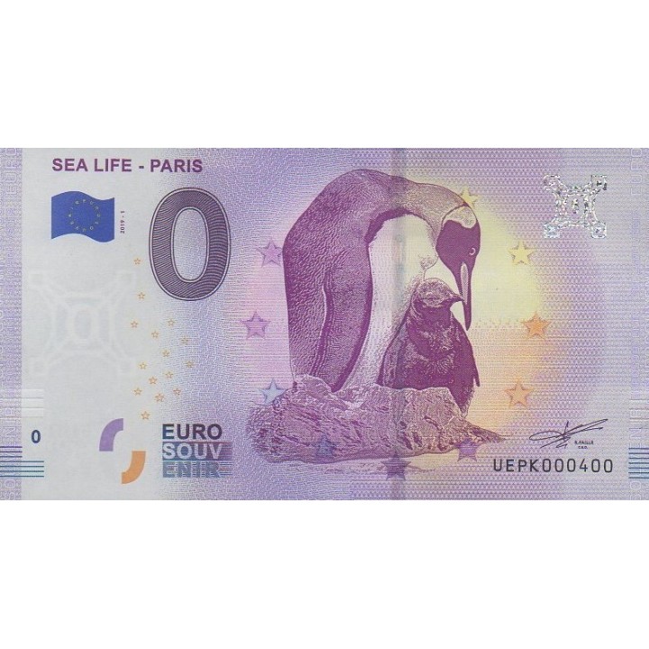 Billet souvenir touristique - 2019-1 - Sea Life - Paris - (Seine-et-Marne)