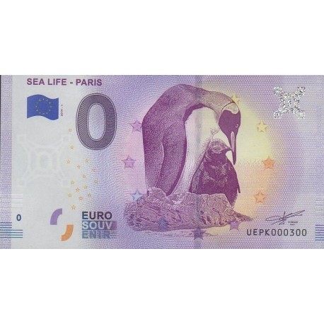 Euro banknote memory - 77 - Sea Life - Paris - 2019-1 - Nb 300