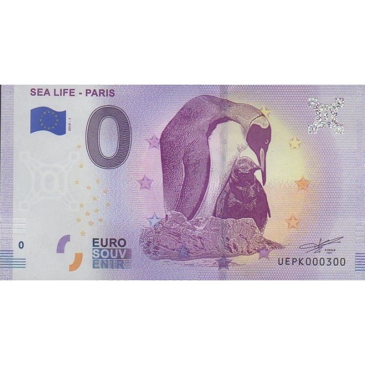 Billet souvenir touristique - 2019-1 - Sea Life - Paris - (Seine-et-Marne)
