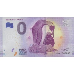 Euro banknote memory - 77 - Sea Life - Paris - 2019-1 - Nb 3000