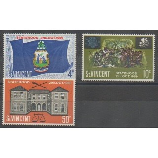 Acheter cette série de timbres de Saint-Vincent de l'année 1969 (No 258/260).