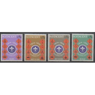Acheter cette série de timbres de Saint-Vincent de l'année 1974 (No 364/367).